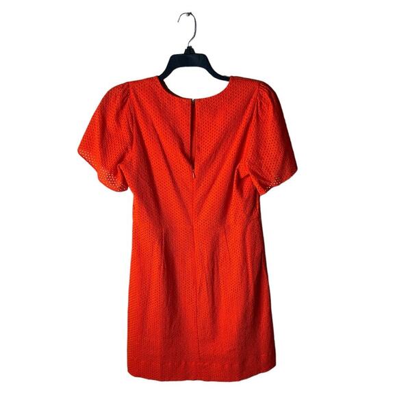 J Crew Eyelet Lace Sheath Dress 12 Short Sleeve Back Zip A-Line Casual Summer - Picture 4 of 8